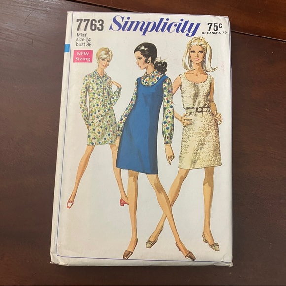 Lot of 6 Vintage 1960's Women's Sewing Patterns Size 14 - Picture 7 of 8